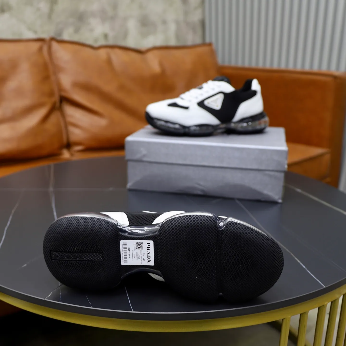 Men's shoes 💰660💰PRADA] Men's shoes are popular in the counter, high-quality shipments ✔️Official website synchronization, original imported cowhide with comfortable mesh surface + cowhide lining, 1⃣️:1⃣️reproduction, original factory air-cushioned original sole, 38-45